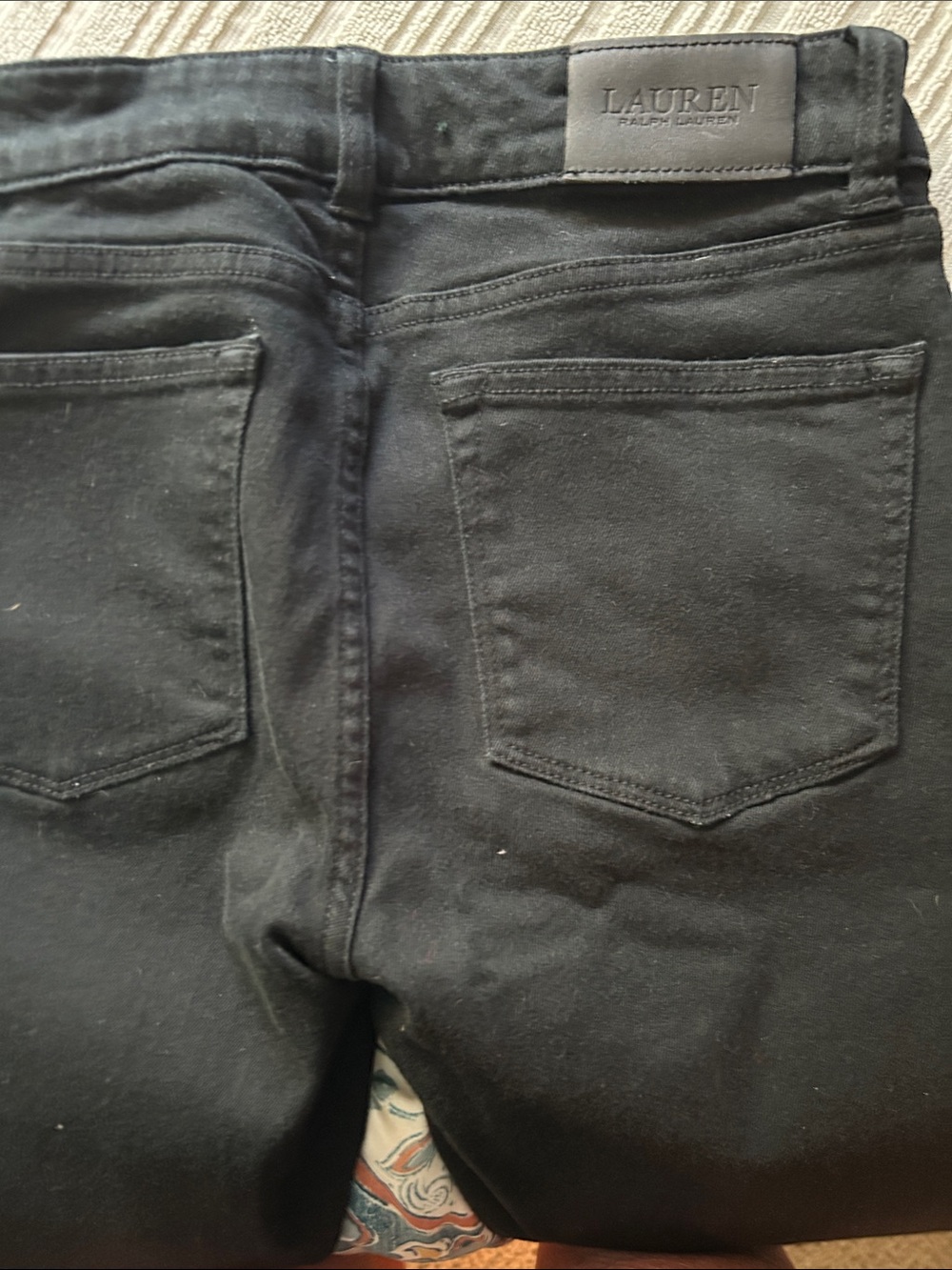 Lauren Ralph Lauren Black Slim Men’s Jeans - Clean Back Pocket Detail